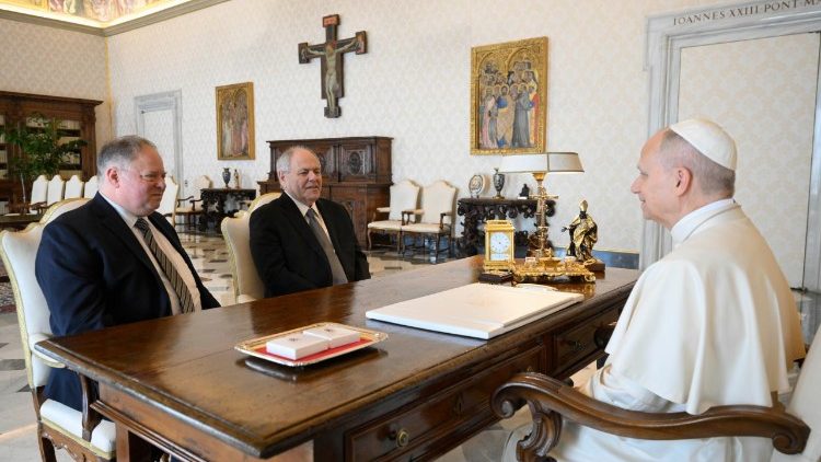 Delegace památníku Yad-Vashem, u papeže Lva XIV, 23. března 2026