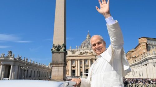 Leon XIV podczas audiencji ogólnej na Placu św. Piotra