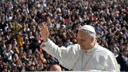 Lev XIV. při generální audienci 25. března 2026