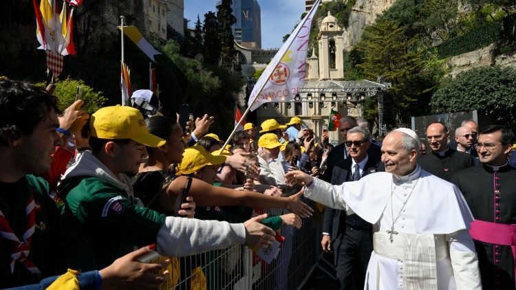 2026.03.28 Зустріч Папи Лева із молоддю Монако