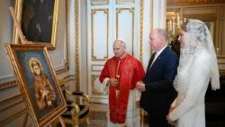 Leon XIV podarował Księciu Monako mozaikę przedstawiającą św. Franciszka