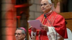 Pope Leo XIV during the meeting with the Catholic community in Monaco