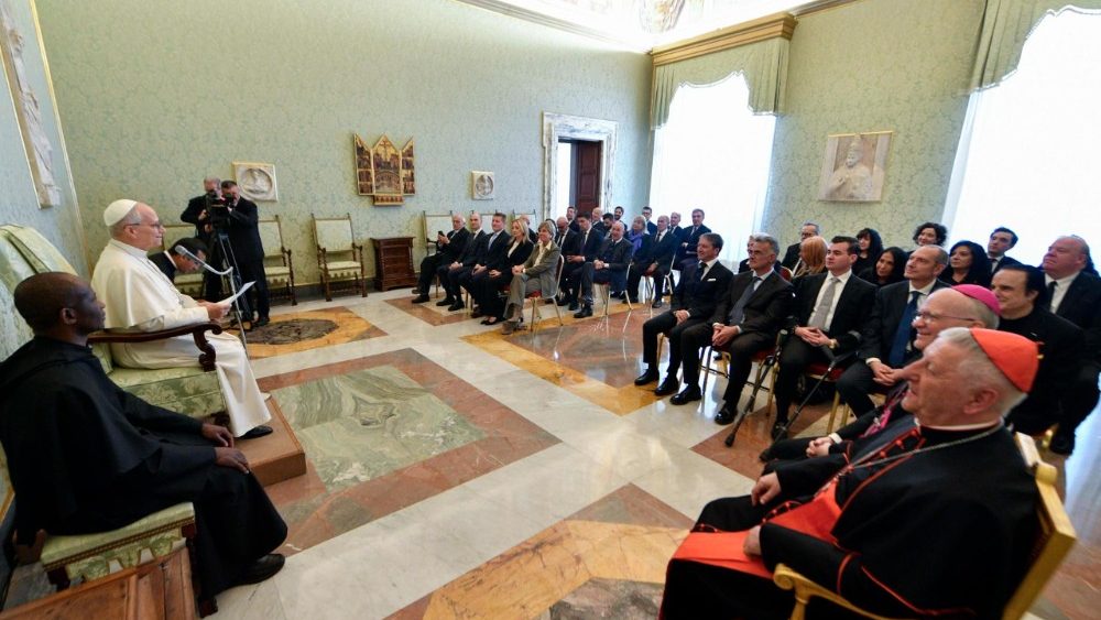 Аўдыецыя для дэлегацыі Фонда "Ausilia"