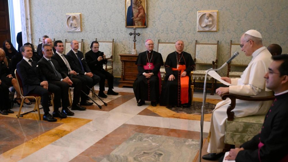 Аўдыецыя для дэлегацыі Фонда "Ausilia"