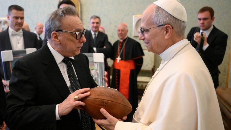 Pope Leo XIV receives members of the Ausilia Foundation in the Vatican