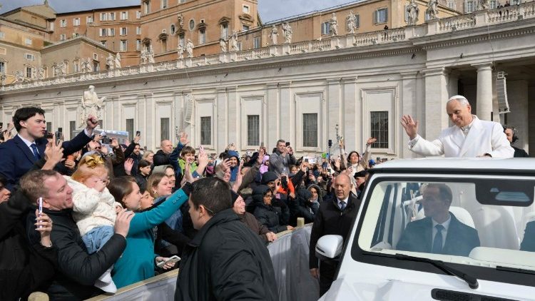 Pope Leo during the General Audience in St. Peter's Square