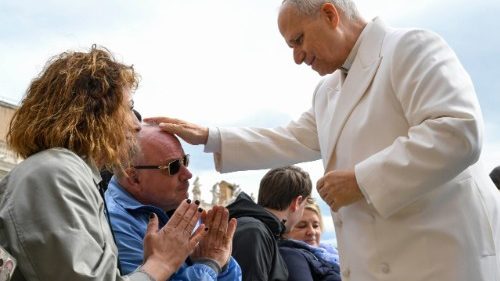Le Pape Léon XIV lors de l'audience générale de ce mercredi 1er avril. 