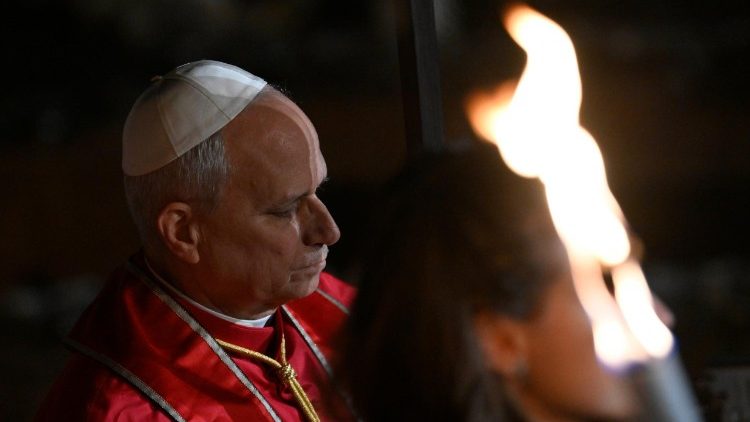 Leon XIV na Drodze Krzyżowej