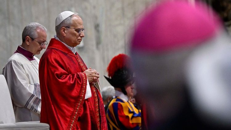 Papst Leo bei der Feier