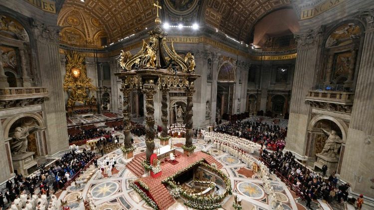 St Peter's Basilica during the Mass