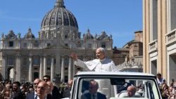 Pope Leo XIV in St. Peter's Square on Easter Sunday