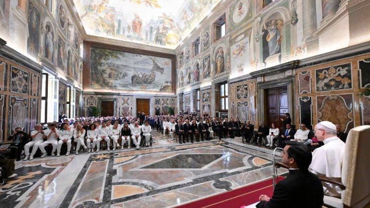 El Papa León en la audiencia de esta mañana con los atletas de los Juegos Olímpicos y Paralímpicos de Milán-Cortina 2026
