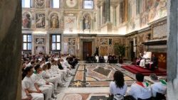 Đức Thánh Cha Lêô XIV gặp gỡ các vận động viên tham gia Thế vận hội mùa Đông Milano–Cortina 2026