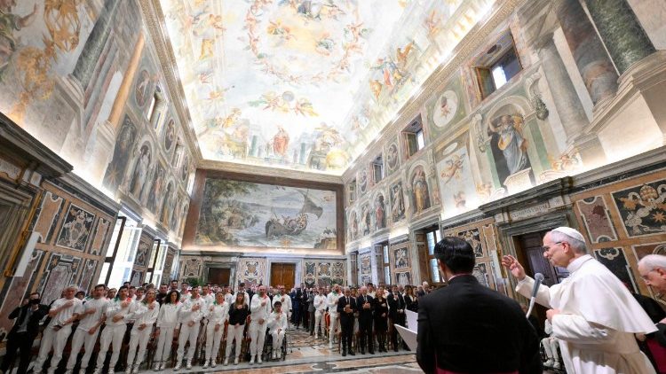 Leono XIV audiencija atletams ir atletėms, sporto sektoriaus atsakingiesiems