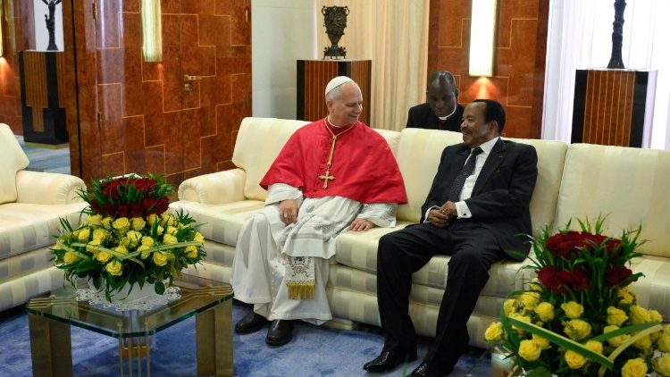 2026.04.15 Viaggio Apostolico in Camerun - Incontro con le AutoritÃ , la SocietÃ  Civile e il Corpo Diplomatico