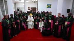 Popiežius su Kamerūno vyskupais