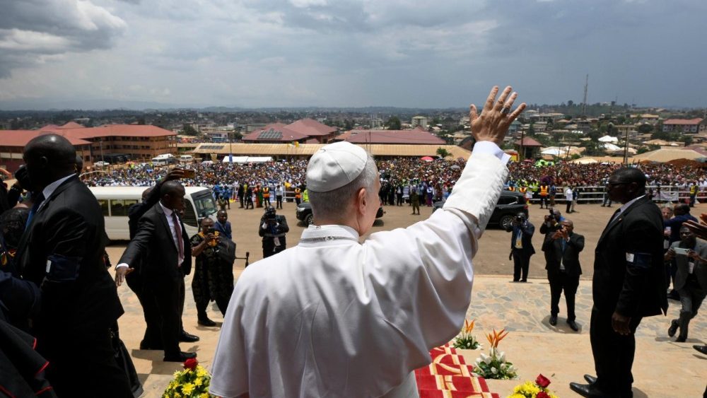 Leon XIV, la Bamenda, în Camerun joi, 16 aprilie 2026