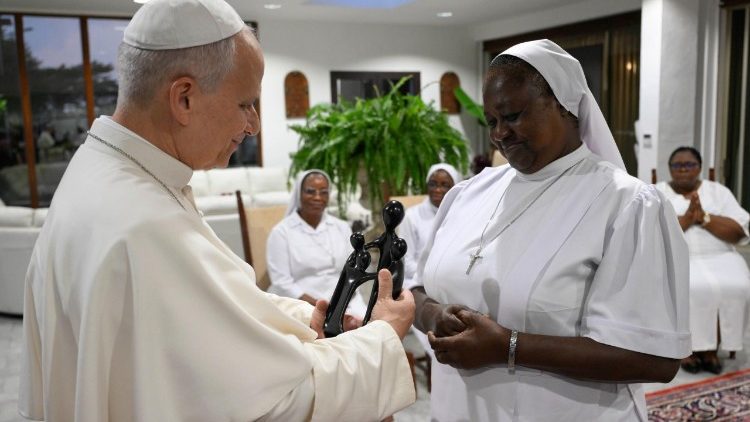 Pope Leo XIV meets with religious superiors