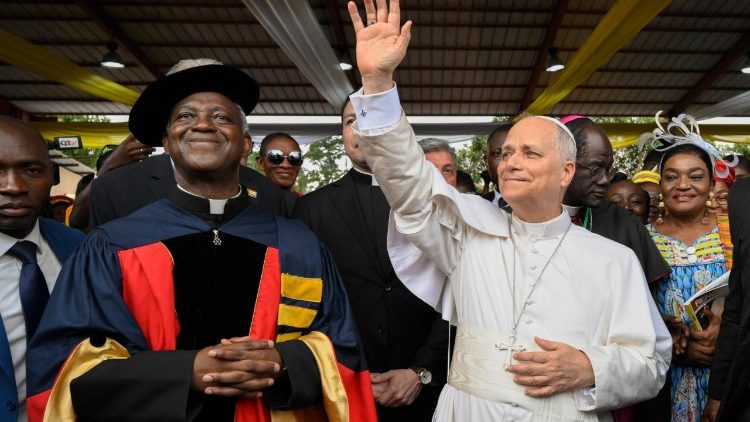 Leon XIV na Katolickim Uniwersytecie w Jaunde