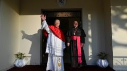 2026.04.18 Viaggio Apostolico in Angola - Arrivo alla Nunziatura Apostolica