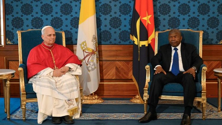 Papa Leone e il Presidente della Repubblica angolana