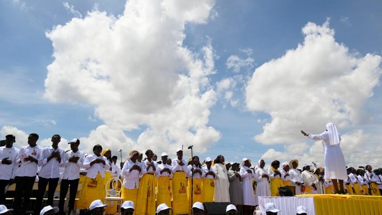 Coro da missa em Saurimo