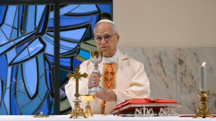 Pope Leo celebrates Mass at the Apostolic Nunciature