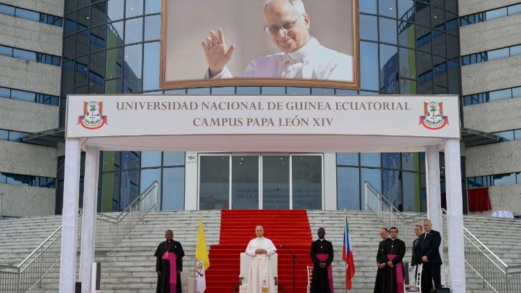 O Papa no Encontro com o mundo da cultura no Campus Universit&aacute;rio Le&atilde;o XIV