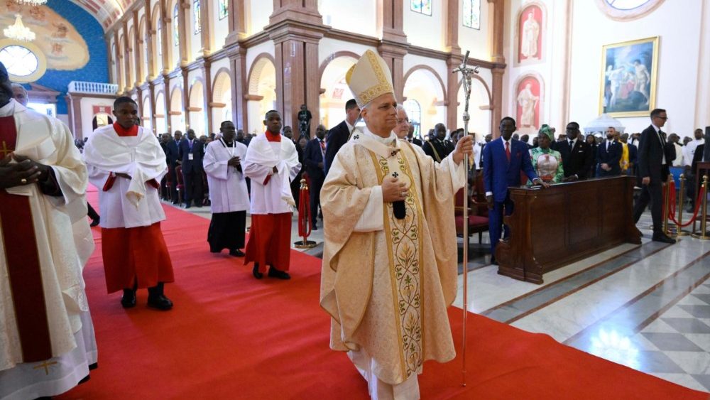 2026.04.22 Viaggio Apostolico in Guinea Equatoriale -  Santa Messa alla Basilica dellâ  Immacolata Concezione di Mongomo