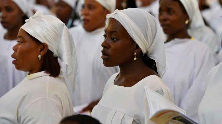 La chorale ayant anim&eacute; la c&eacute;l&eacute;bration eucharistique 