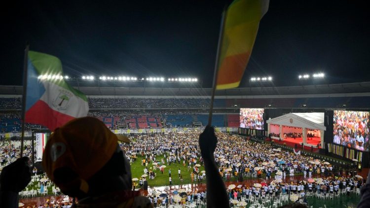 Una veduta dallo stadio di Bata