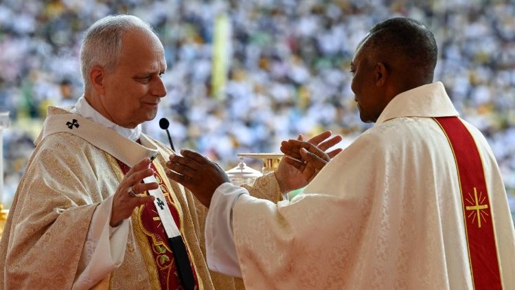 O Papa durante a missa em Malabo
