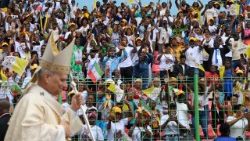 Voyage apostolique en Afrique: le Pape lors de la messe au stade de Malabo en Guinée Équatoriale - 23 avril 2026