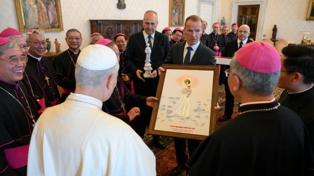 The bishops presented Pope Leo with a gift from Vietnam