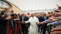 Účastníci celoštátneho stretnutia učiteľov náboženskej výchovy, ktoré zorganizovala Talianska biskupská konferencia