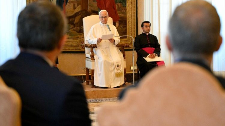 Le&atilde;o XIV em seu discurso aos representantes da Universidade Cat&oacute;lica do Sagrado Cora&ccedil;&atilde;o