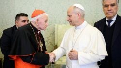 2026.04.27 Papa Leo XIV alikutana na Kardinali Ernest Simoni(97) wa Albania.