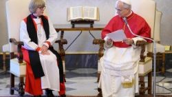 Le Pape recevant ce lundi en audience Sarah Mullally, archevêque de Canterbury