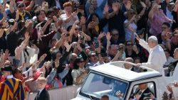 Pope Leo XIV during the General Audience