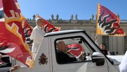 O Papa Leão XIV durante a Audiência Geral desta quarta-feira