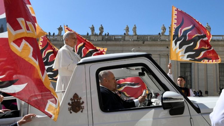 O Papa Leão XIV durante a Audiência Geral desta quarta-feira