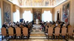  Папата с делегация от Catholic Charities Network"