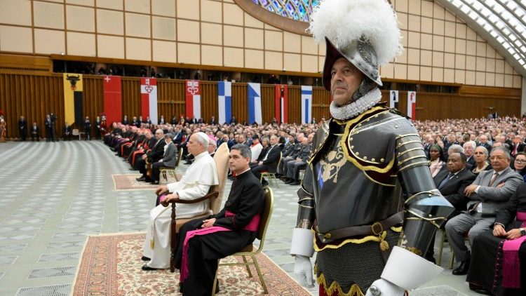 Popiežiškosios šveicarų gvardijos narių priesaikos ceremonija Vatikane 