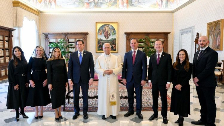 Rubio e la delegazione con Papa Leone XIV