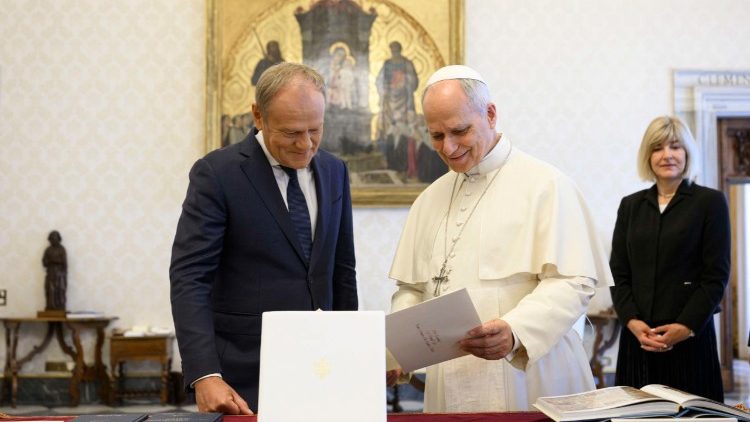 Pope Leo XIV receives the Prime Minister of Poland in the Vatican