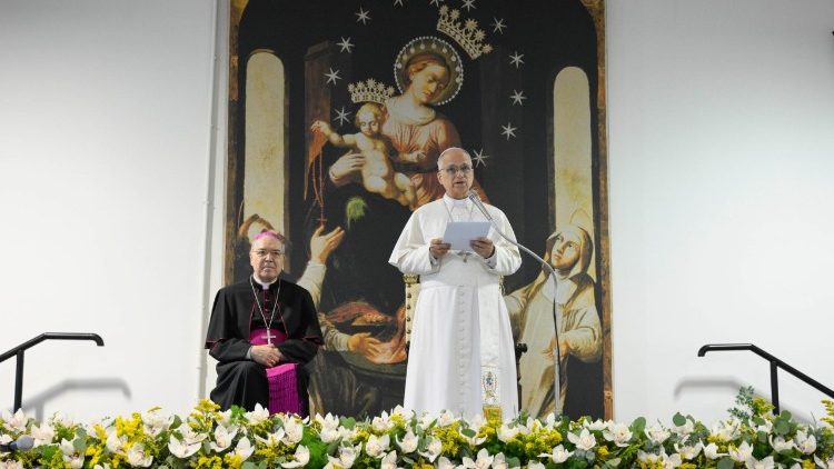 Promluva v Sala Trapani k lidem Charitativn&iacute;ho d&iacute;la pompejsk&eacute;ho Santuaria, 8. 5. 2026