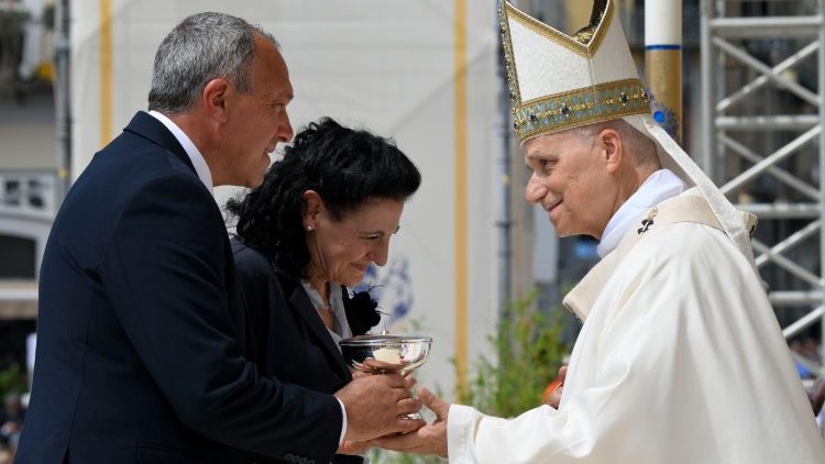 Podczas Mszy św. w Pompejach