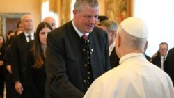 Audiencja dla przedstawicieli Fundacji im. Edith Haberland-Wagner i bawarskiego browaru Augustiner