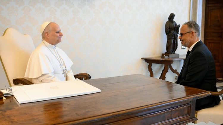 Il Papa con il primo ministro di Haiti