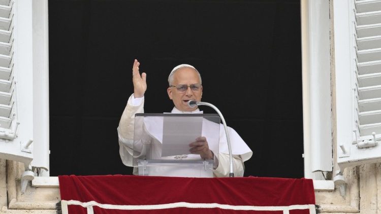Pope Leo XIV during the Regina Coeli